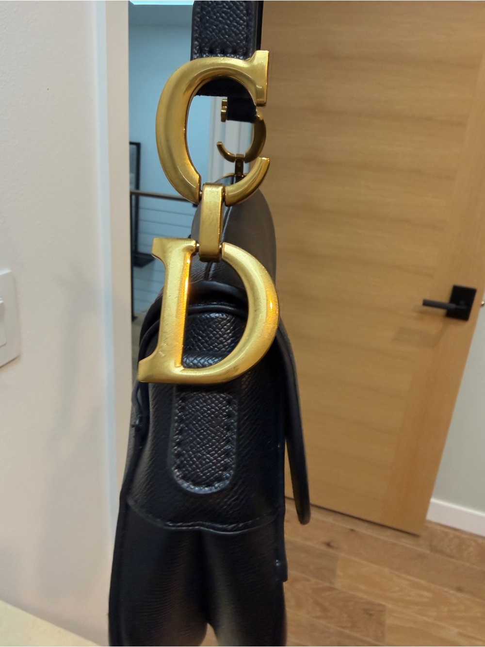 Dior Black Saddle Bag - Picture 3 of 5